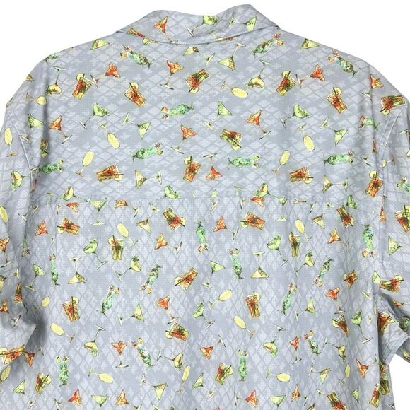 Tommy Bahama Island Zone Coast Cocktail Hour Hawaiian Shirt Sz XL Casusl Party - Picture 8 of 15